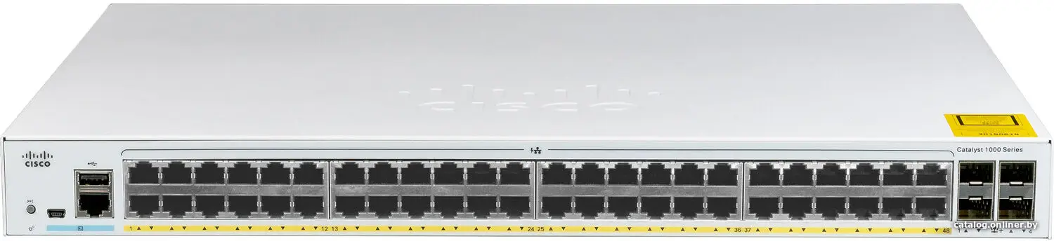 Купить CISCO Catalyst 1000 48x 10/100/1000 Ethernet RJ-45 ports, 4x 1Gb SFP uplinks, C1000-48T-4G-L, цена, опт и розница