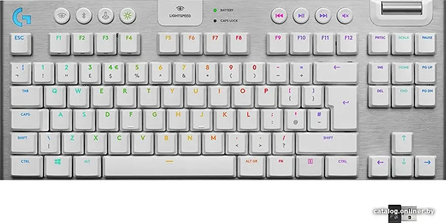 Купить Logitech Gaming Keyboard G915 TKL LIGHTSPEED Wireless Mechanical WHITE, цена, опт и розница