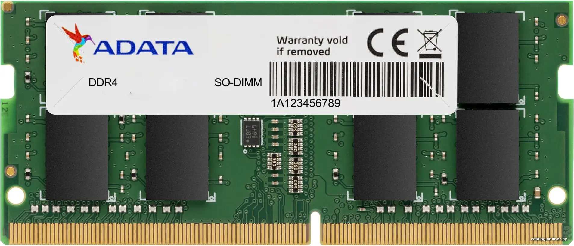 Купить Оперативная память для ноутбука 16Gb AData Premier AD4S320016G22-SGN, SODIMM DDR IV, PC-25600, 3200MHz, цена, опт и розница