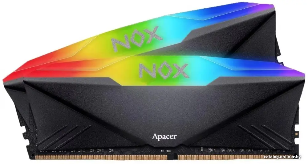 Купить Apacer  DDR4   16GB  3600MHz UDIMM NOX RGB Black Gaming Memory (PC4-28800) CL18 1.35V Kit (2x8GB Intel XMP 2.0, Heat Sink (Retail) 1024*8  3 years (AH4U16G36C25YNBAA-2), цена, опт и розница