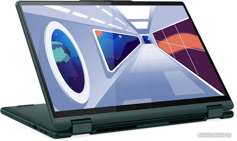 Купить Ноутбук 13.3'' IPS WUXGA LENOVO Yoga 6 13ABR8 dark teal (Ryzen 5 7530U/16Gb/512Gb SSD/VGA Int/W11) (83B2007XRK), цена, опт и розница