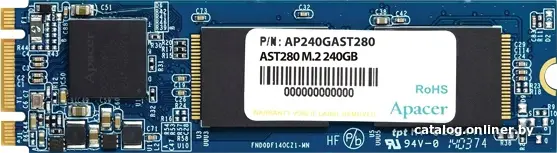 Купить 240Gb SSD Apacer AST280 AP240GAST280-1, (520/495), SATA M.2, цена, опт и розница