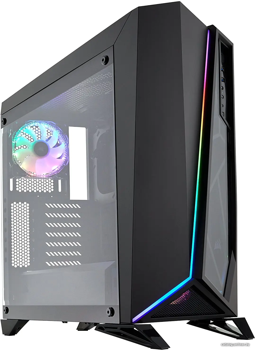 Купить Corsair Carbide Series SPEC-OMEGA RGB Mid-Tower Tempered Glass Gaming Case, Black, EAN:0843591065412, цена, опт и розница