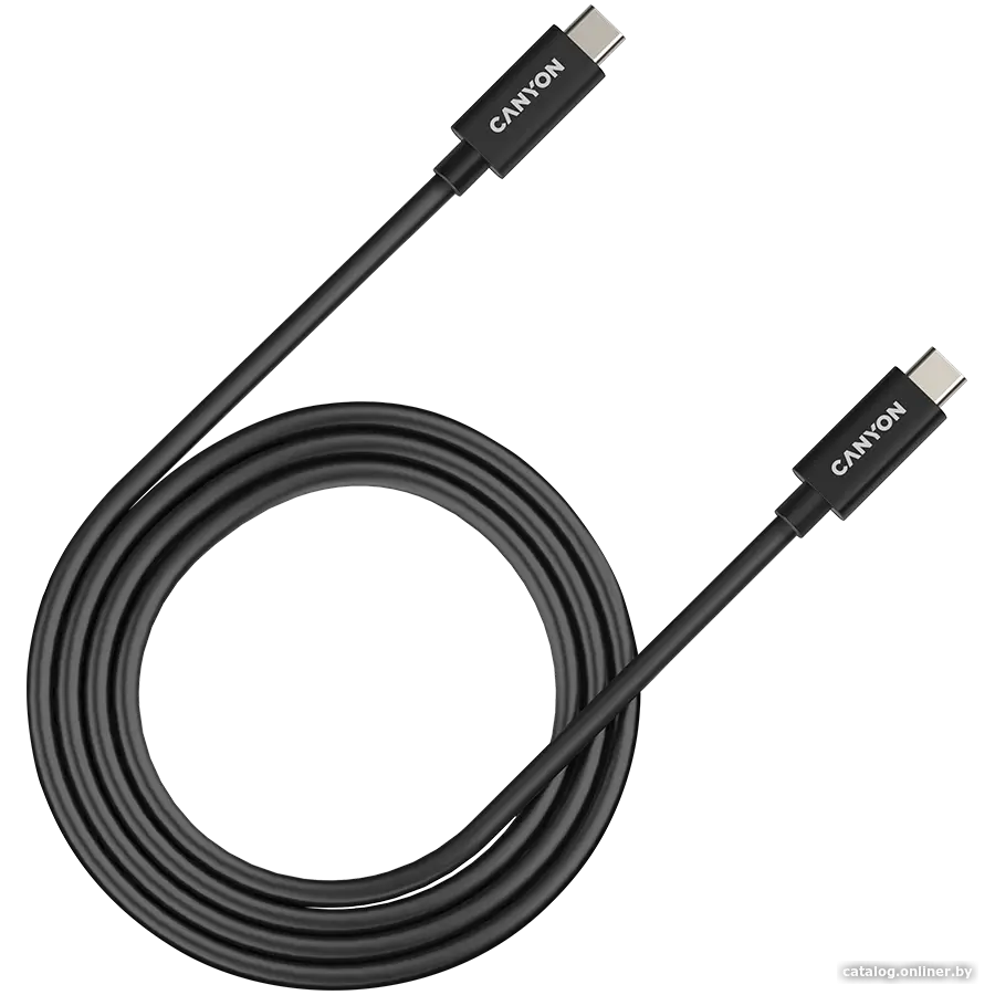 Купить CANYON UC-44, cable, U4-CC-5A1M-E, USB4 TYPE-C to TYPE-C cable assembly 40G 1m 5A 240W(ERP) with E-MARK, CE, ROHS, black, цена, опт и розница