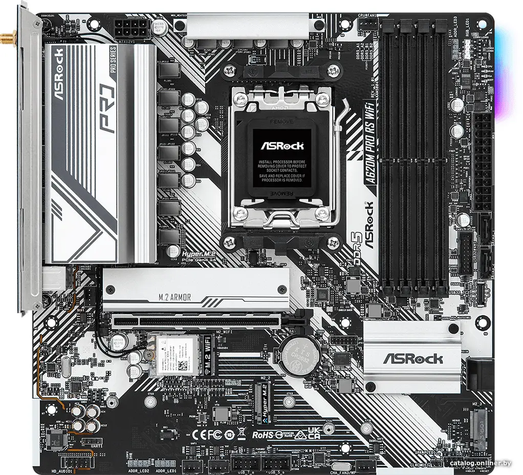 Купить Материнская плата ASRock A620M Pro RS WiFi DDR5, цена, опт и розница