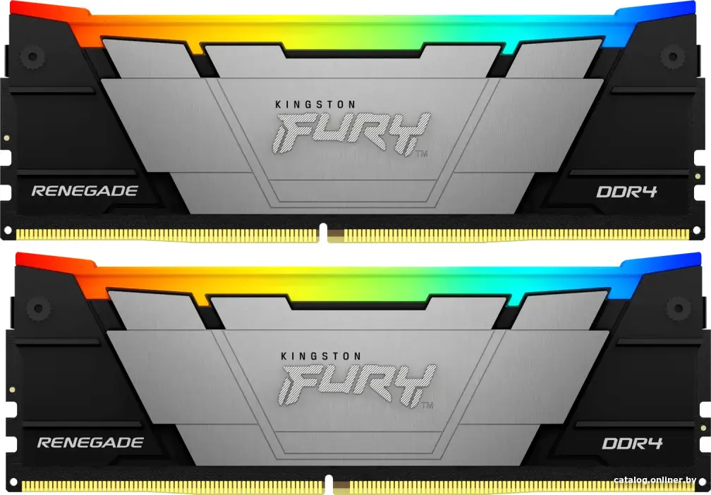 Купить Оперативная память Kingston Fury Renegade Black 64GB DDR4 RGB XMP (KF432C16RB2AK2/64), цена, опт и розница