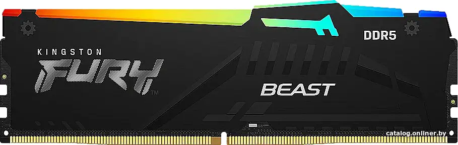 Оперативная память Kingston Fury Beast RGB 32GB DDR5 DIMM PC5-48000 (KF560C40BBA-32)