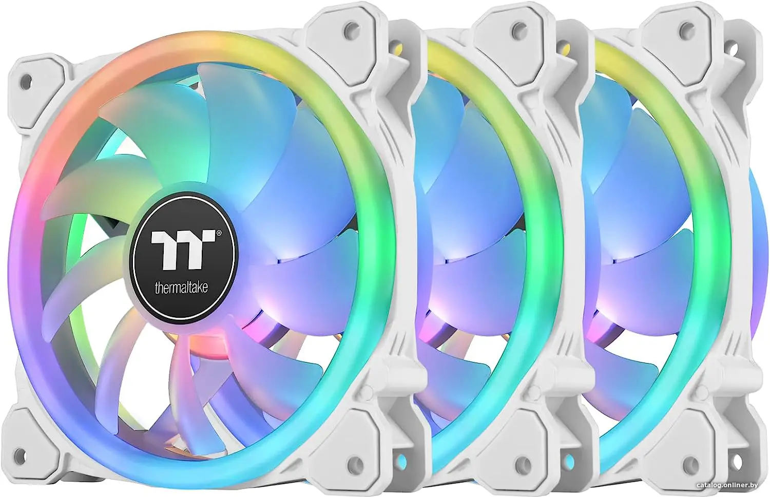 Купить Вентилятор для корпуса Thermaltake Swafan 14 RGB 3 Pack Fan White (CL-F146-PL14SW-A), цена, опт и розница