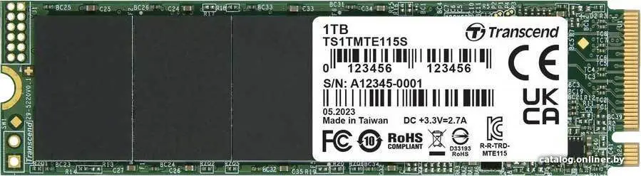 Купить SSD диск Transcend 115S 1TB (TS1TMTE115S), цена, опт и розница