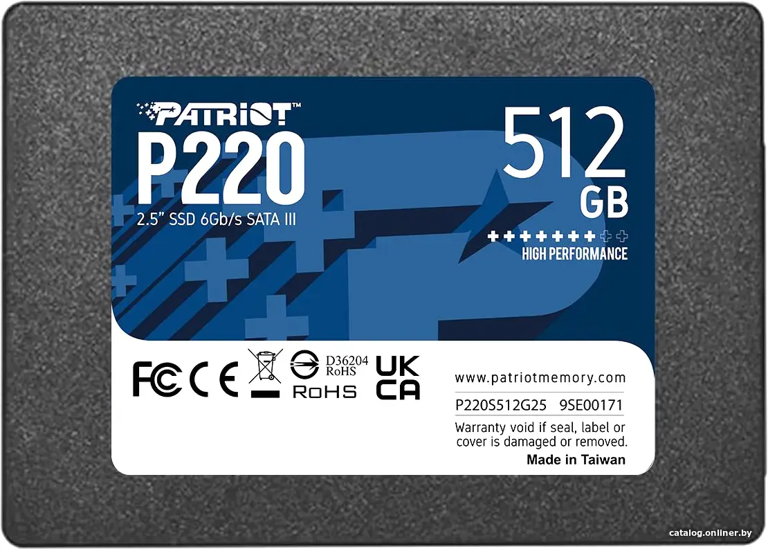 SSD диск Patriot SATA III 512Gb (P220S512G25)