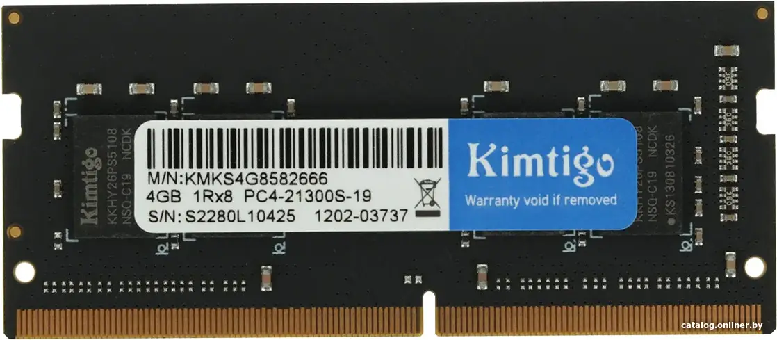 Оперативная память Kimtigo DDR4 4Gb 2666MHz (KMKS4G8582666)