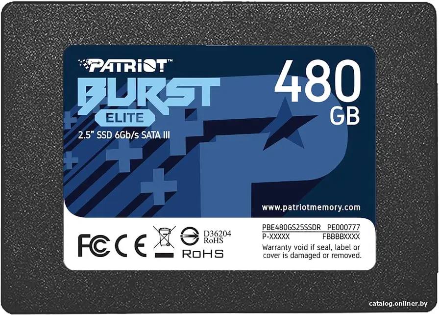Купить SSD диск Patriot 480GB PBE480GS25SSDR, цена, опт и розница