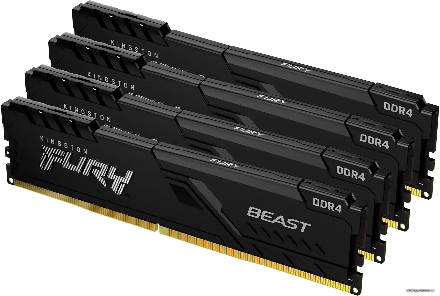 Оперативная память Kingston Fury Beast 4x16GB DDR4 PC4-28800 (KF436C18BBK4/64)