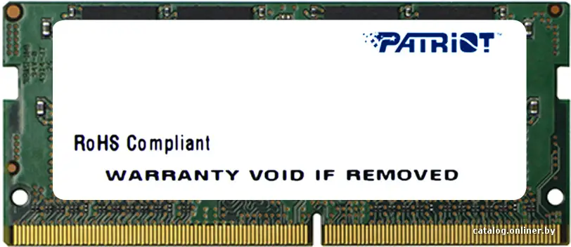 Купить Оперативная память Patriot DDR3-1600 4GB PC-12800 SODIMM (PSD34G160081 S), цена, опт и розница