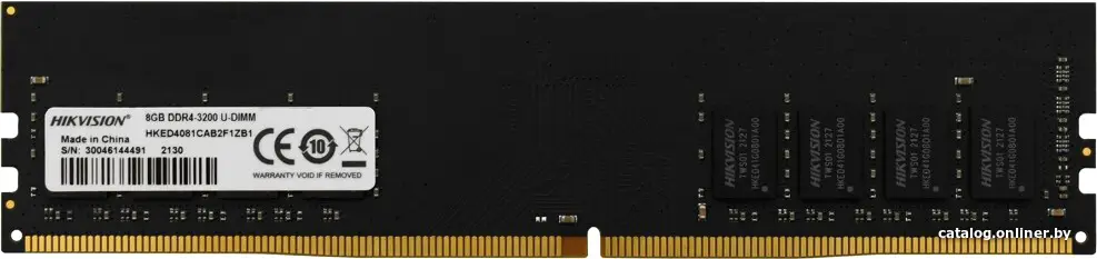 Купить Оперативная память Hikvision DDR 4 DIMM 8Gb PC25600 3200Mhz (HKED4081CAB2F1ZB1/8G), цена, опт и розница