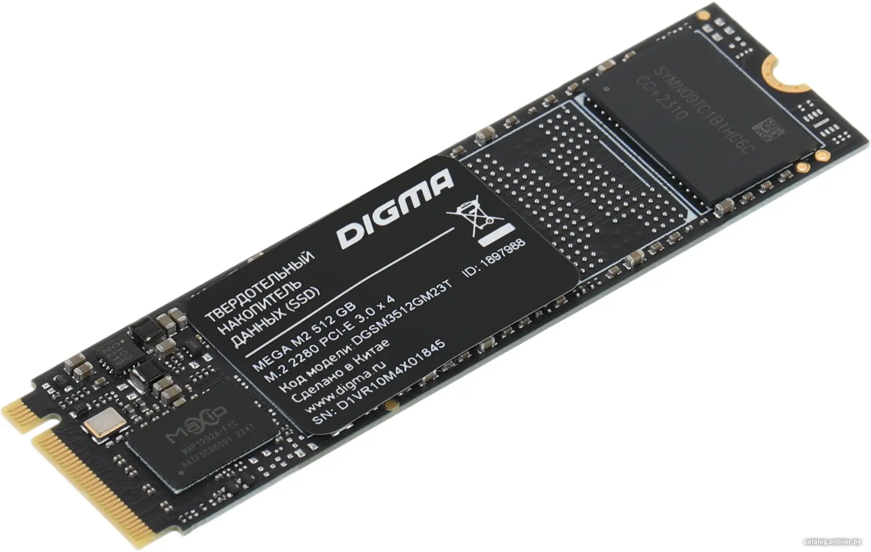 SSD диск Digma Mega M2 512Gb (DGSM3512GM23T)