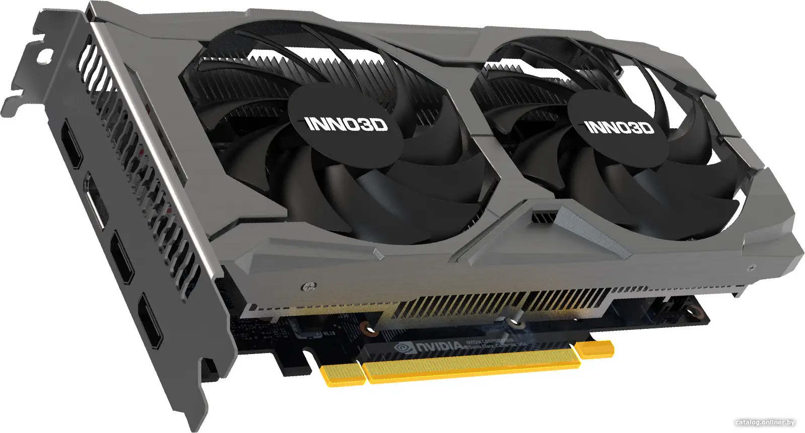 Купить Видеокарта Inno3D GeForce GTX1650 Twin X2 OC V3 4GB GDDR6 (N16502-04D6X-171330N), цена, опт и розница