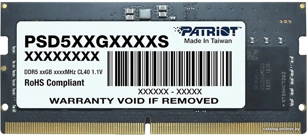 Купить Оперативная память Patriot Signature Line 8GB DDR5-5600 (PSD58G560041S), цена, опт и розница