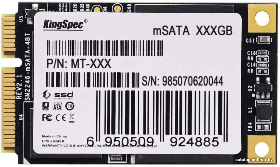 SSD диск Kingspec mSATA 512Gb MT Series (MT-512)