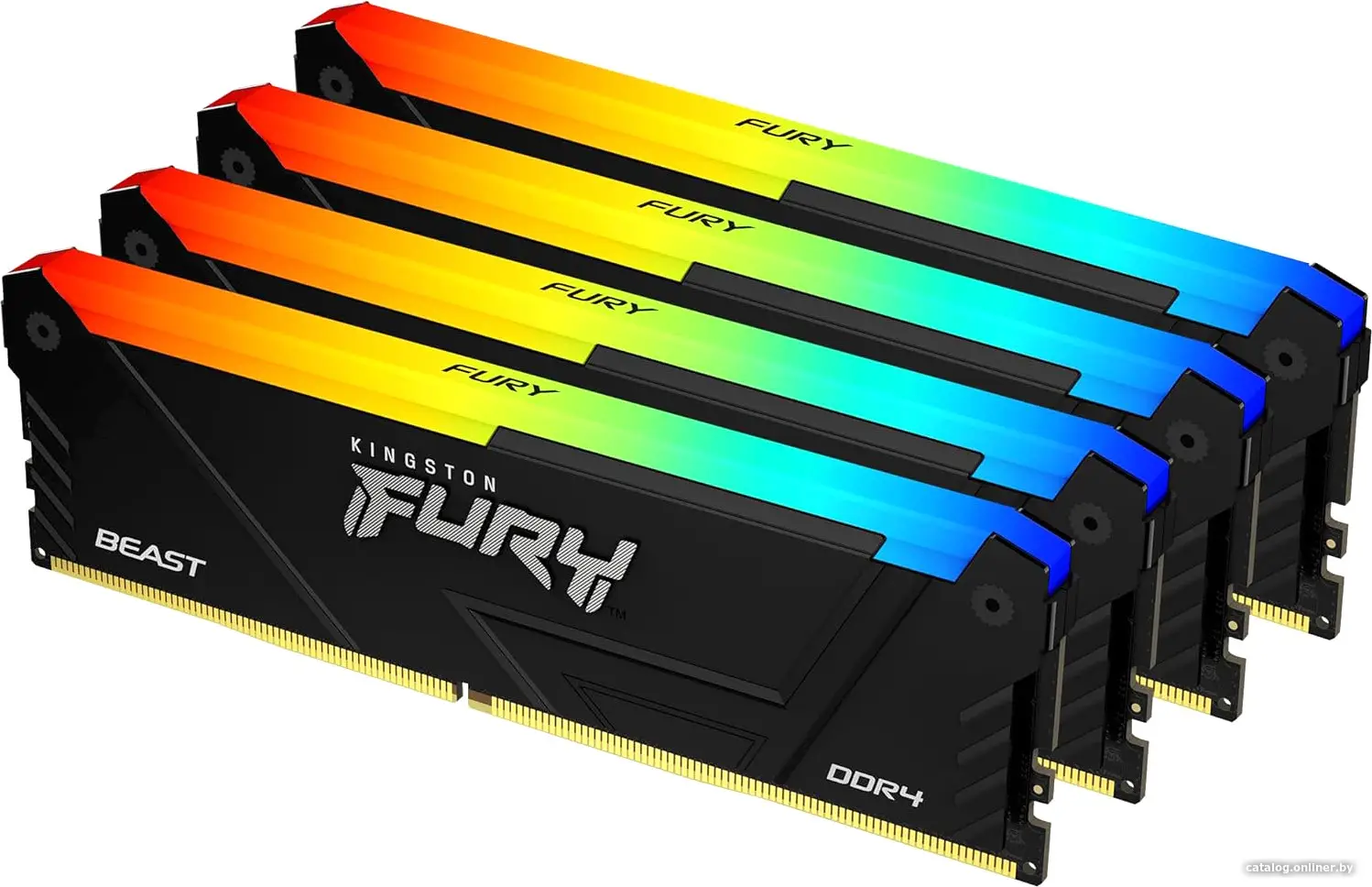 Купить Оперативная память Kingston Fury Beast RGB Gaming DDR4 4x8GB (KF432C16BB2AK4/32), цена, опт и розница