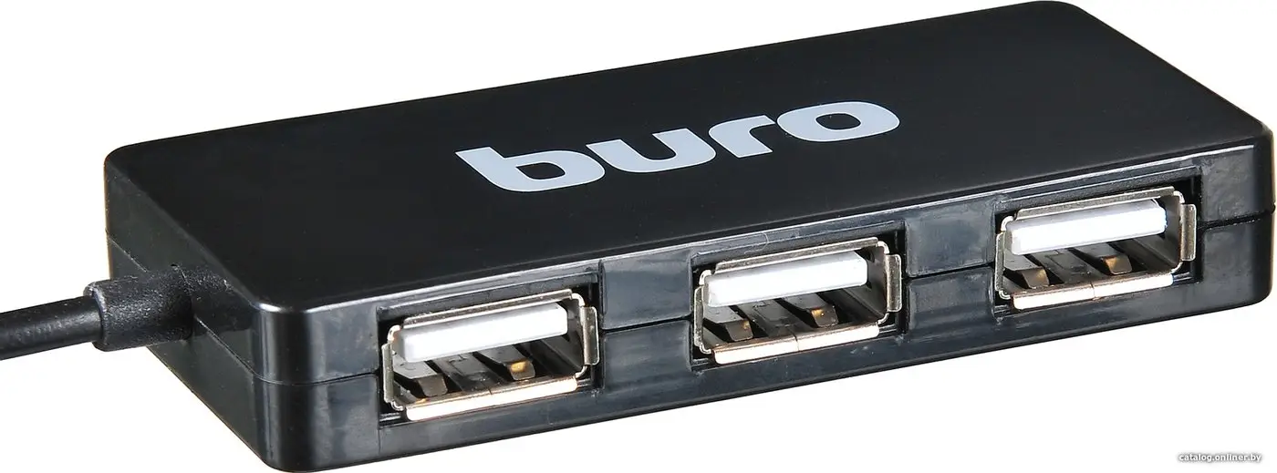 USB-хаб Buro BU-HUB4-U2.0-Slim черный