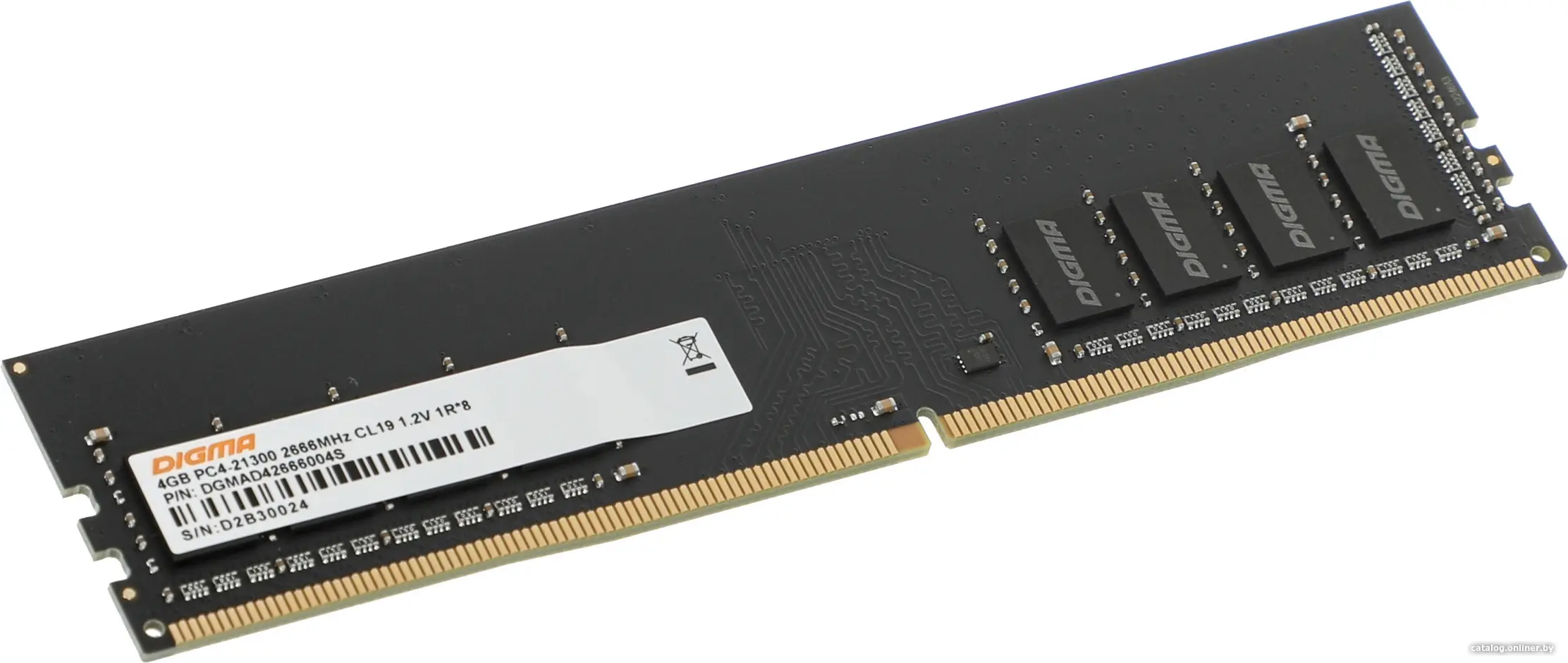 Купить Оперативная память Digma DDR4 4Gb 2666MHz (DGMAD42666004S), цена, опт и розница