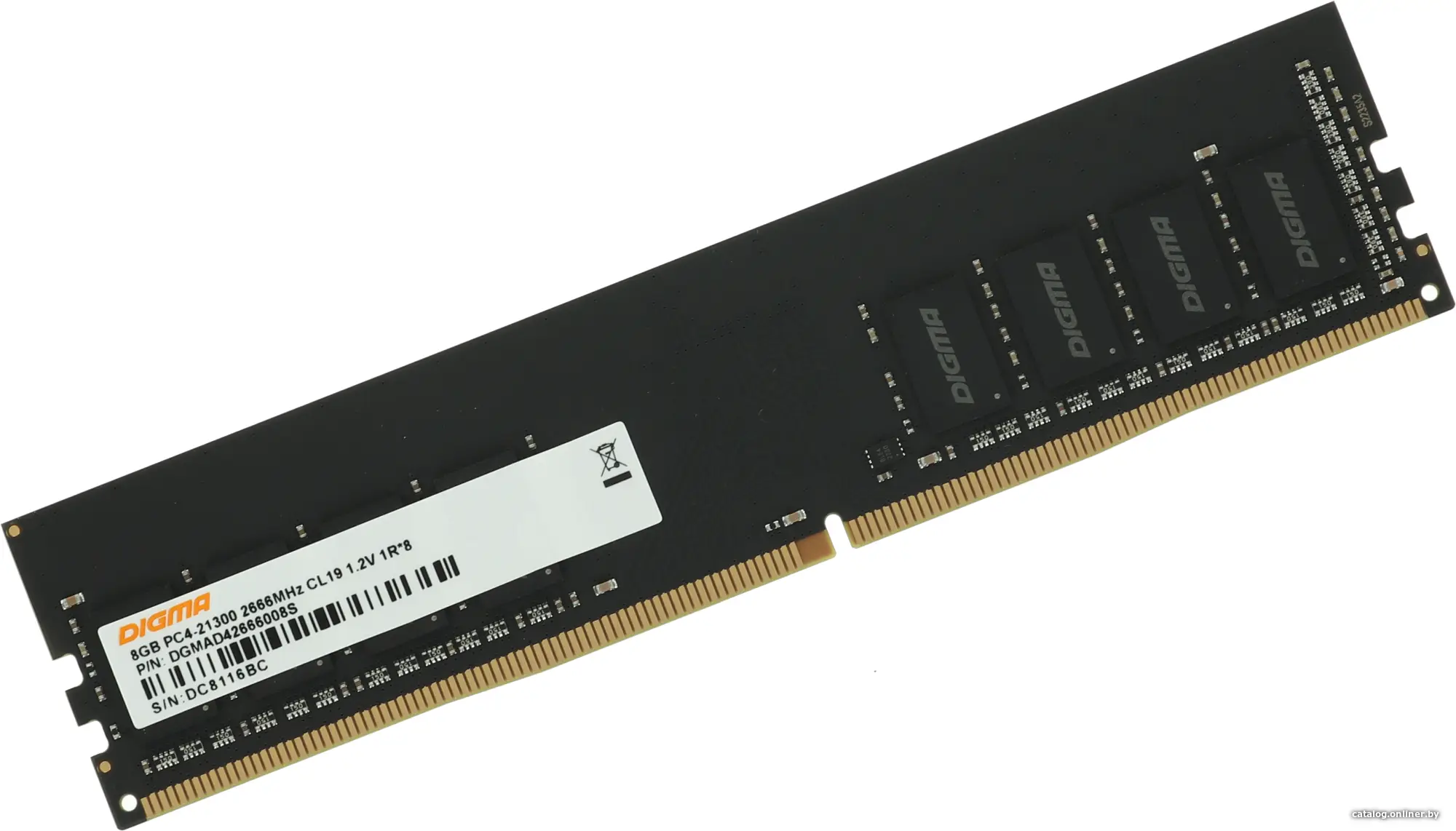 Оперативная память Digma DDR4 8Gb 2666MHz (DGMAD42666008S)