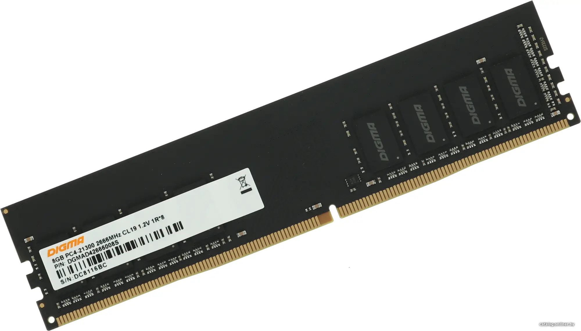 Купить Оперативная память Digma DDR4 8Gb 2666MHz (DGMAD42666008S), цена, опт и розница