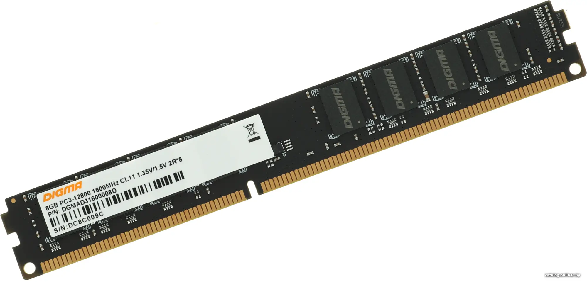 Оперативная память Digma DDR3L 8Gb 1600MHz (DGMAD31600008D)