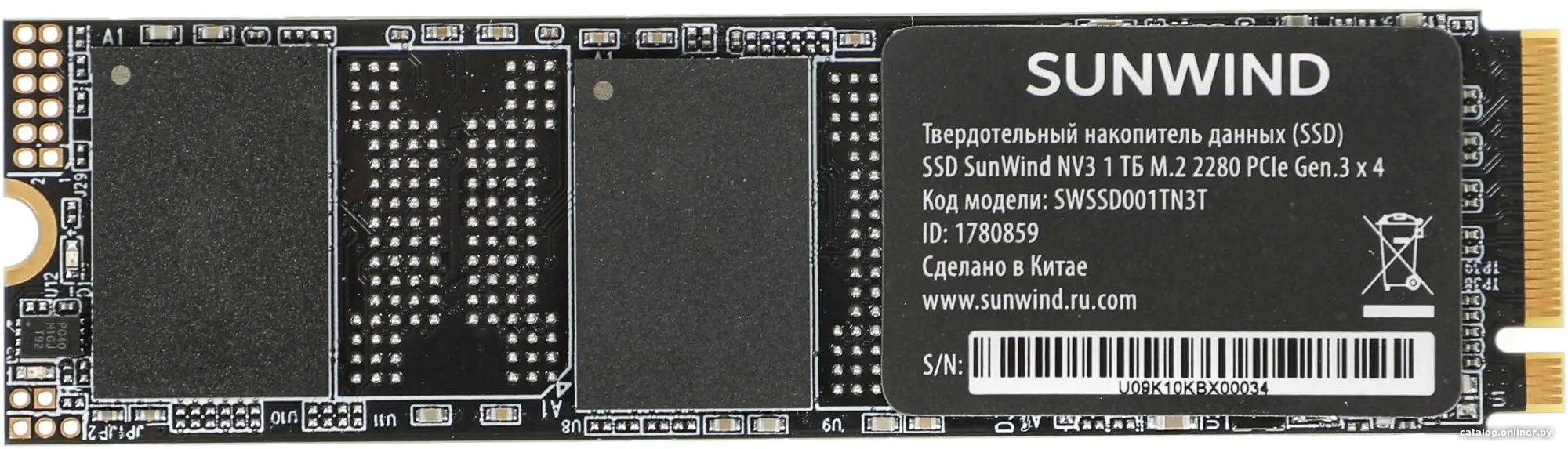 Купить SSD диск SunWind NV3 1TB (SWSSD001TN3T), цена, опт и розница