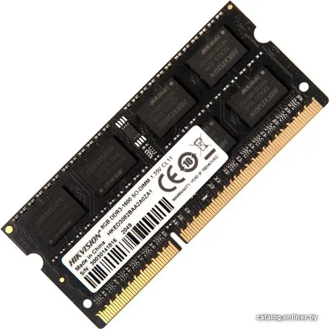 Оперативная память Hikvision 8GB DDR3 SODIMM PC-12800 (HKED3082BAA2A0ZA1/8G)