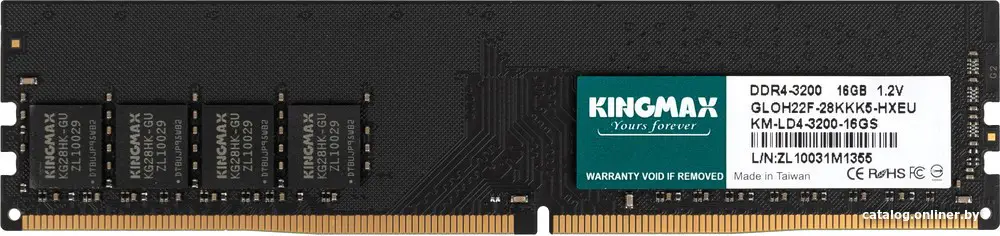 Оперативная память Kingmax DDR4 16Gb 3200MHz (KM-LD4-3200-16GS)