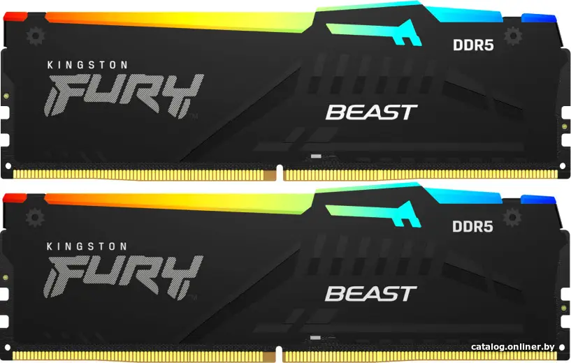 Купить Оперативная память Kingston Fury Beast RGB DDR5 16GB (KF552C36BBEAK2-16), цена, опт и розница