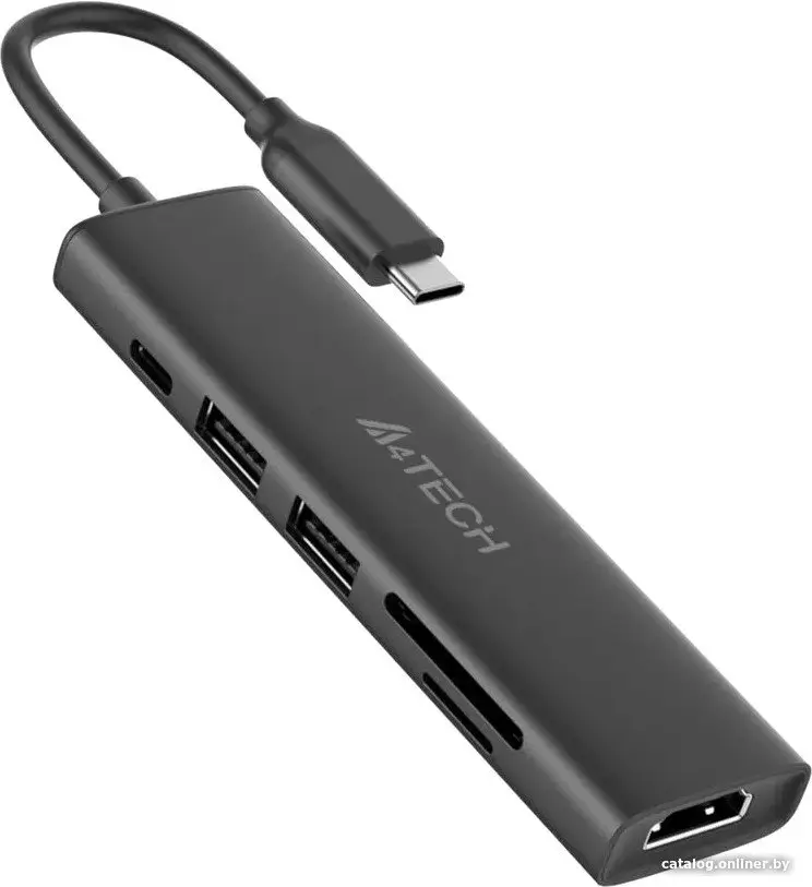 USB-хаб A4Tech DST-60C серый