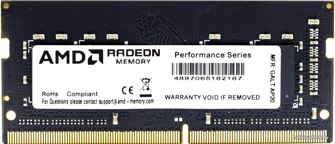 Оперативная память AMD Radeon R9 Gamers Series 16GB SODIMM PC4-26700 (R9416G3206S2S-UO)