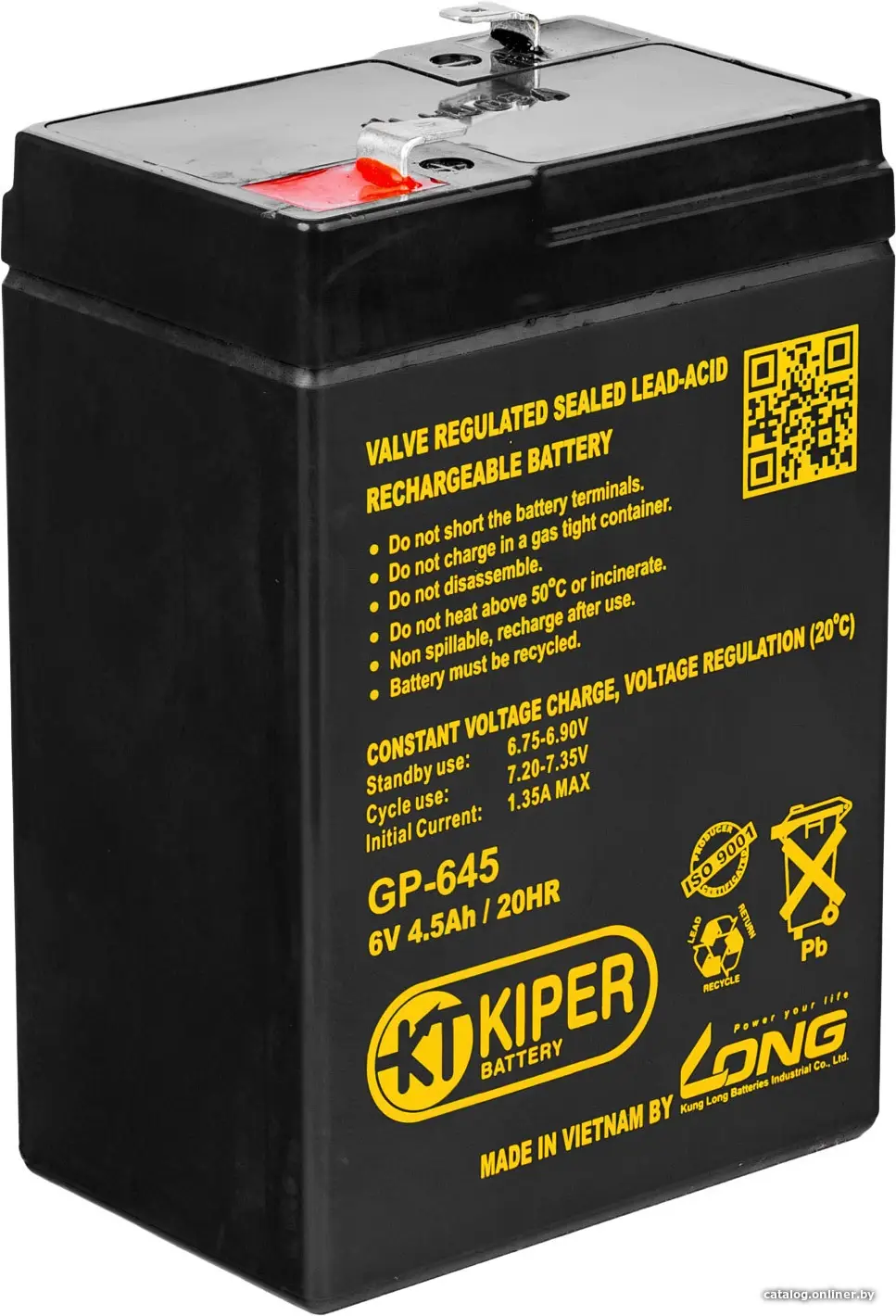Купить Аккумуляторная батарея Kiper GP-645 F1 6V/4.5Ah, цена, опт и розница
