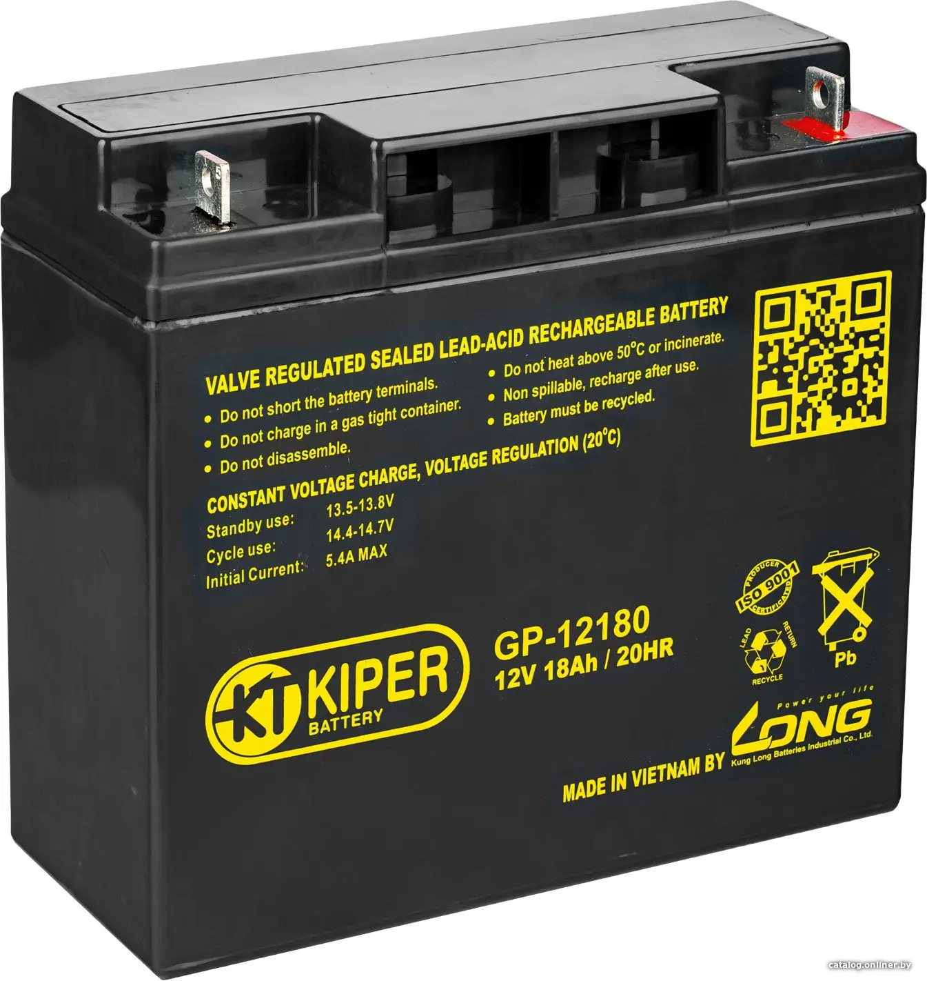 Купить Аккумуляторная батарея Kiper GP-12180 12V/18Ah, цена, опт и розница
