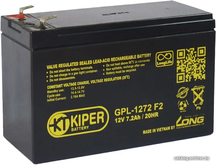 Купить Аккумуляторная батарея Kiper GPL-1272 F2 12V/7.2Ah, цена, опт и розница