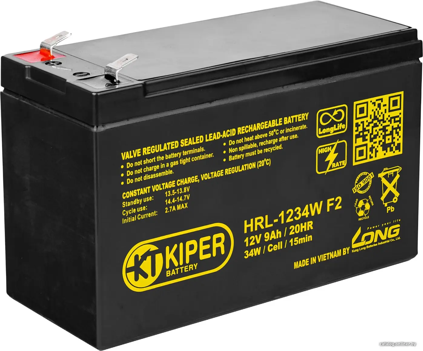Купить Аккумуляторная батарея Kiper HRL-1234W F2 12V/9Ah, цена, опт и розница