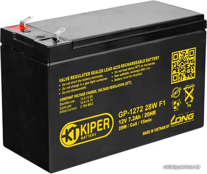 Купить Аккумуляторная батарея Kiper GP-1272 28W F2 12V/7.2Ah, цена, опт и розница