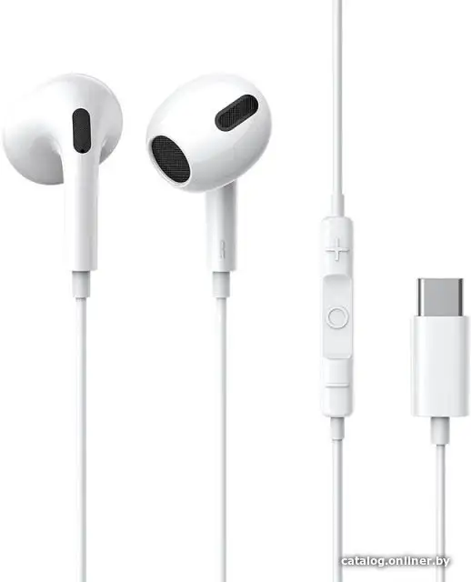 Купить Наушники Baseus NGCR010002 Encok Type-C lateral in-ear Wired Earphone C17 White, цена, опт и розница