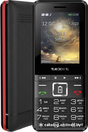 Купить Мобильный телефон TeXet TM-D215 цвет черный-красный, цена, опт и розница