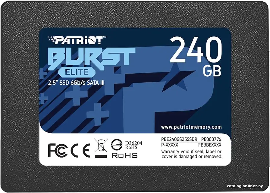 Купить Накопитель SSD 2,5' 240Gb Patriot Burst Elite PBE240GS25SSDR, цена, опт и розница