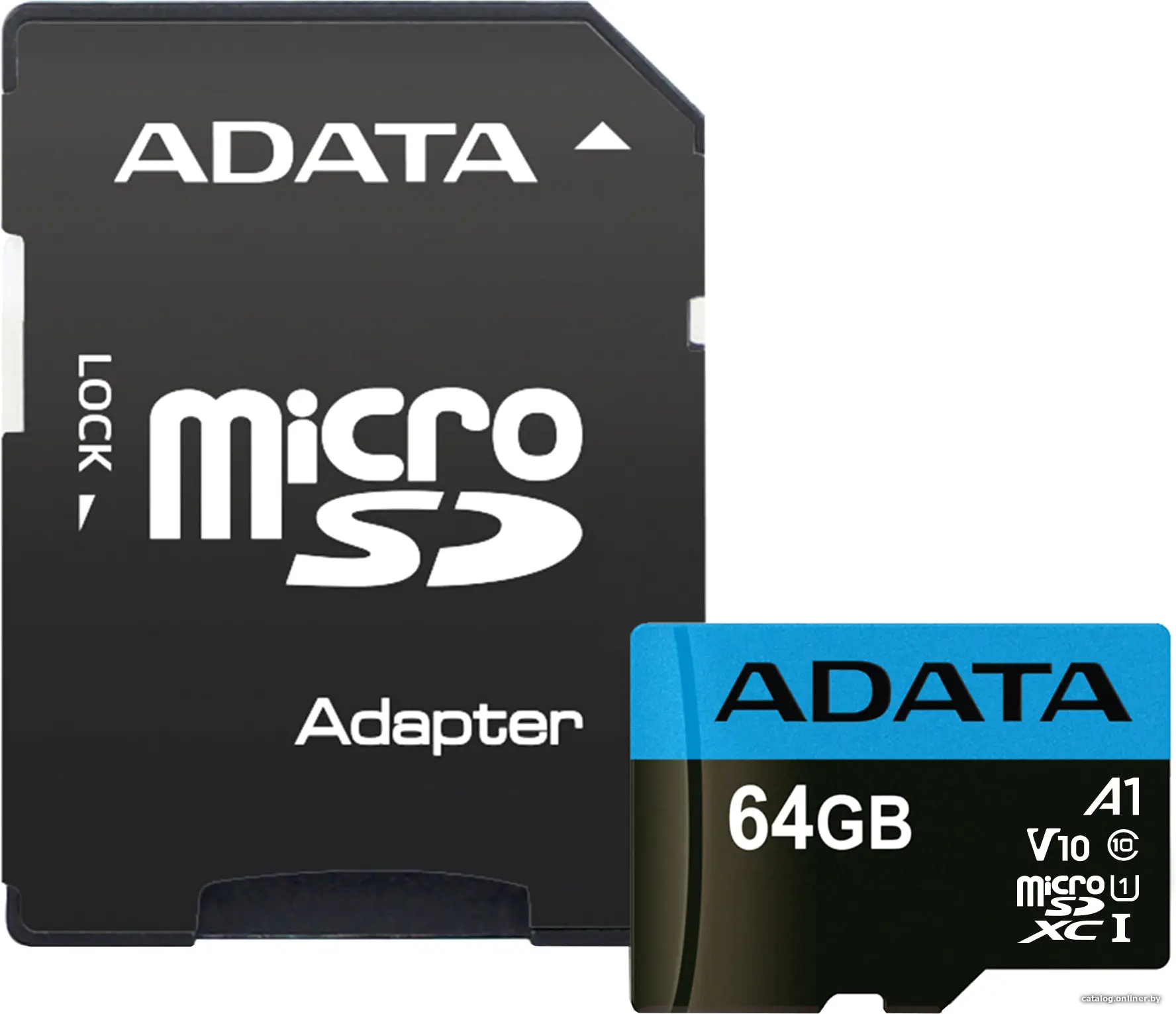 Купить Карта памяти MicroSDXC 64Gb ADATA Premier Class10 UHS-I A1 + адаптер (AUSDX64GUICL10A1-RA1), цена, опт и розница