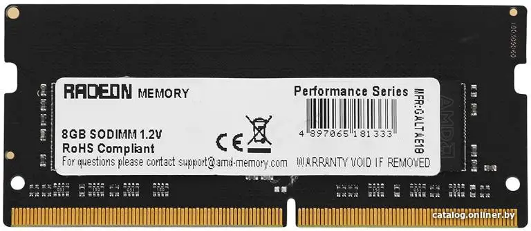 Купить Память DDR4 32Gb 3200MHz AMD R9432G3206S2S-U R9 RTL PC4-25600 CL16 SO-DIMM 260-pin 1.2В, цена, опт и розница