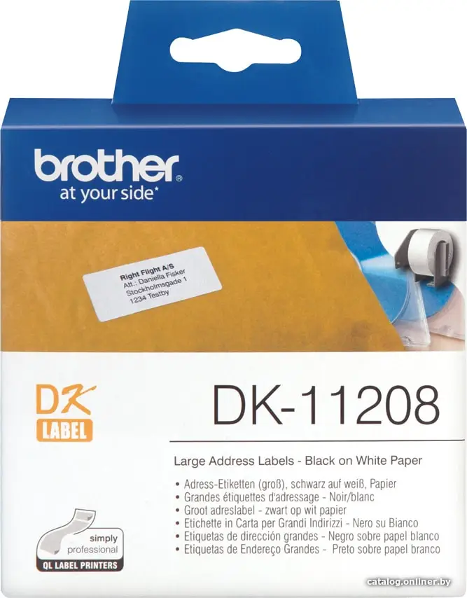 Купить Наклейки Brother DK11208 адресные большие 38х90мм (400шт), цена, опт и розница