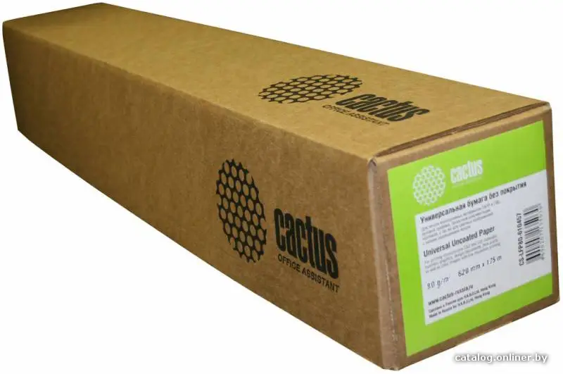 Купить Бумага Cactus CS-LFP80-914175 A0+ 914мм-175м/80г/м2/белый CIE171% инженерная бумага втулка:76.2мм (3'), цена, опт и розница