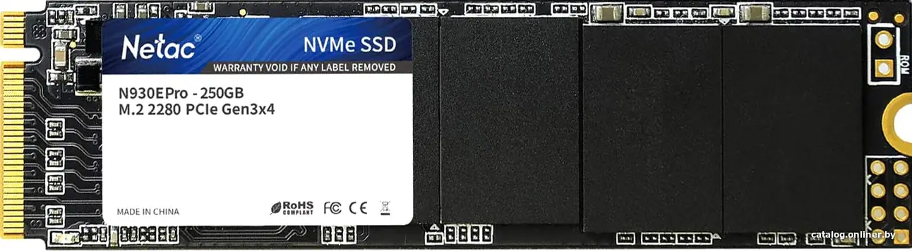 Купить Накопитель SSD Netac PCI-E 3.0 1Tb NT01N930E-001T-E4X N930E Pro M.2 2280, цена, опт и розница