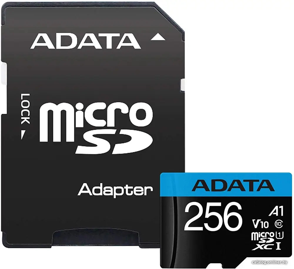 Купить Карта памяти MicroSDXC 256Gb ADATA Premier + адаптер AUSDX256GUICL10A1-RA1, цена, опт и розница