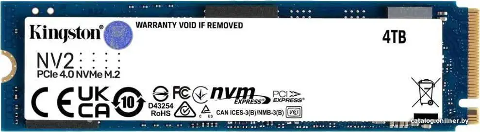 Купить Накопитель SSD NVMe 4Tb Kingston NV2 SNV2S/4000G, цена, опт и розница